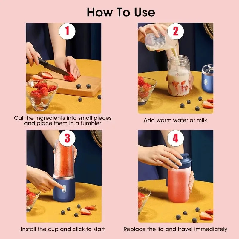 Portable USB Rechargeable Blender
